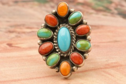 Genuine Sleeping Beauty Sterling Silver Navajo Ring